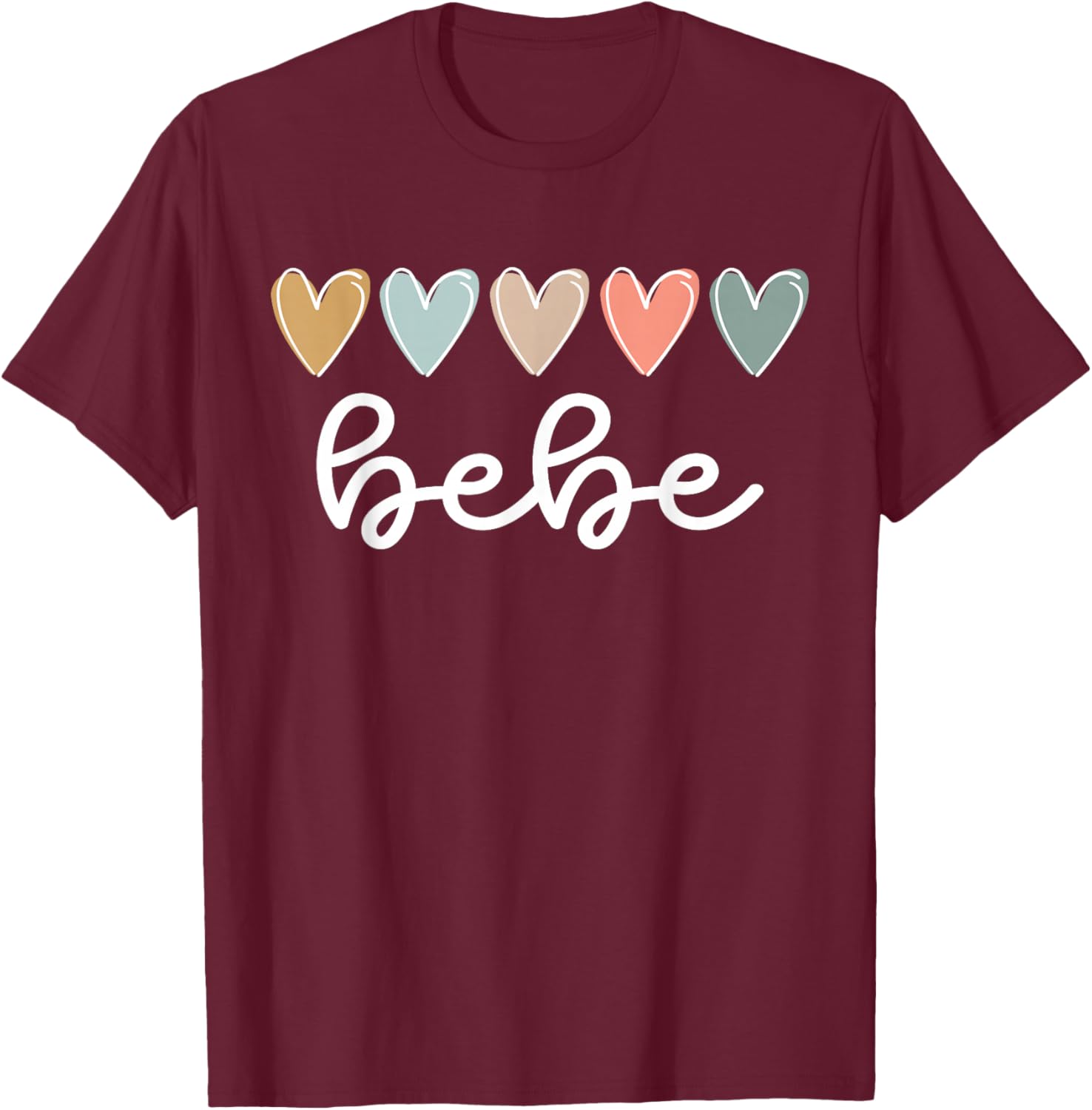 Bebe Hearts Bebe Grandma Bebe Grandmother T-Shirt - T-Shirt | Maroon
