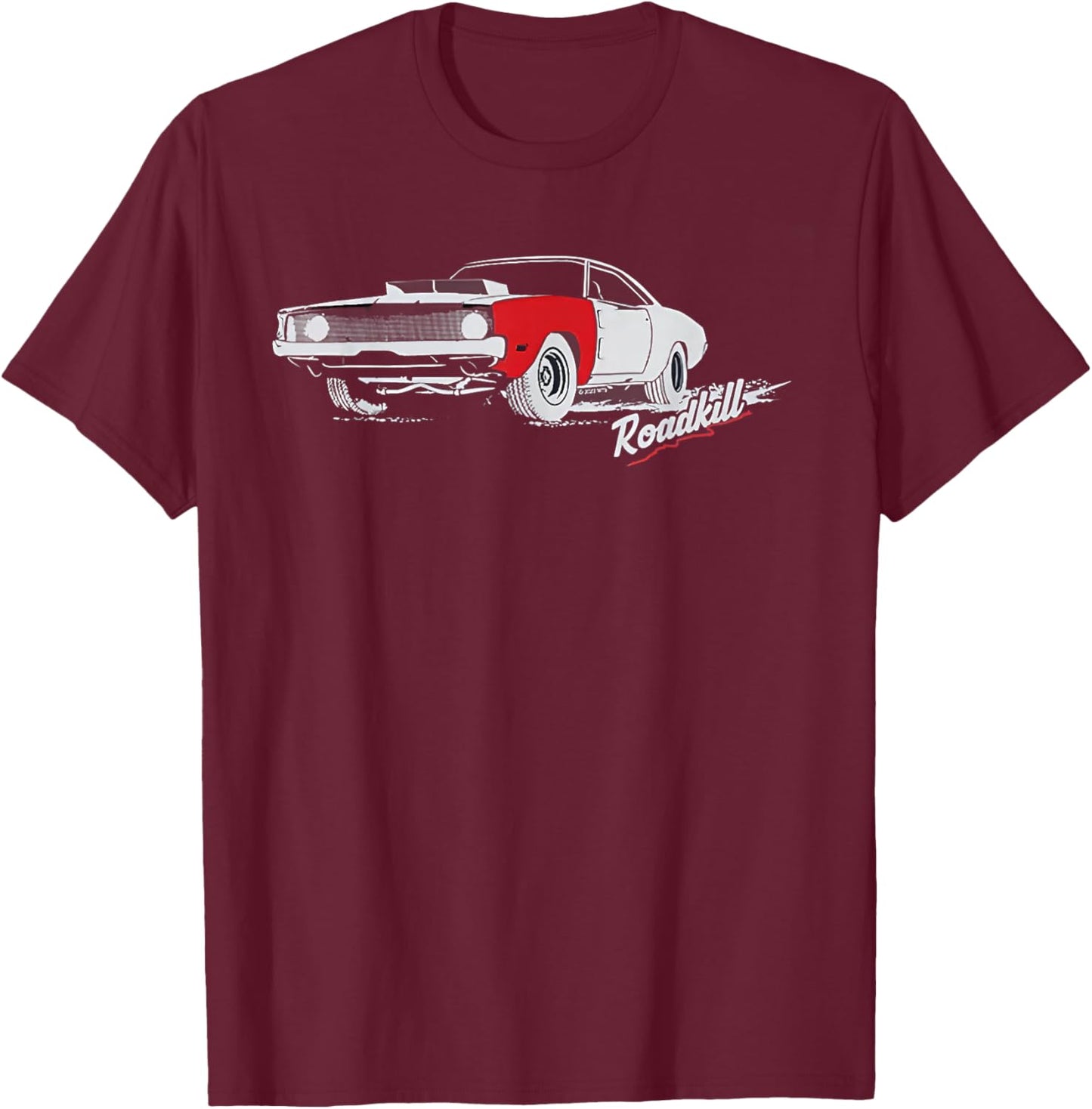 Motortrend Roadkill Stubby bob T-Shirt - T-Shirt | Maroon
