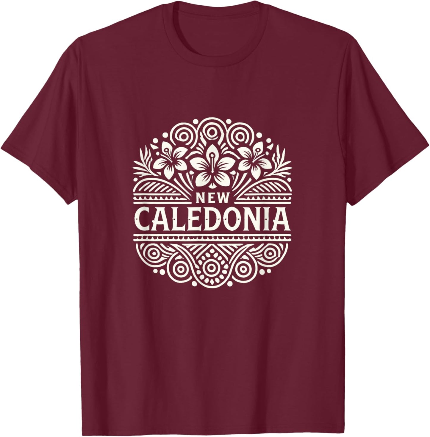NEW CALEDONIA - Kanak People - Tropical Pacific Islander T-Shirt - T-Shirt | Maroon
