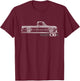 1967-1972 C10 Truck Silhouette C10 Truck American Perfection T-Shirt - T-Shirt | Maroon