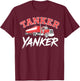 Tanker Yanker Bold Red Truck Illustration T-Shirt - T-Shirt | Maroon