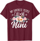 Best Nini Gifts For Mother's Day My Favorite People Call Me Nini Floral Birthday Nini T-Shirt - T-Shirt | Maroon