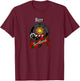 Kerr Scottish Clan Badge & Tartan T-Shirt - T-Shirt | Maroon
