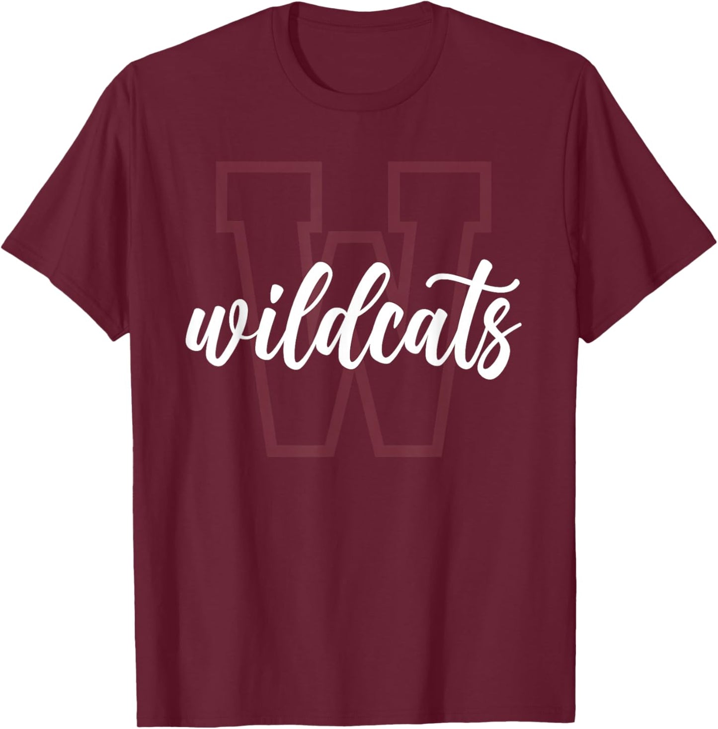 Wildcats School Spirit Game Day Maroon Wildcat Pride Mascot T-Shirt - T-Shirt | Maroon