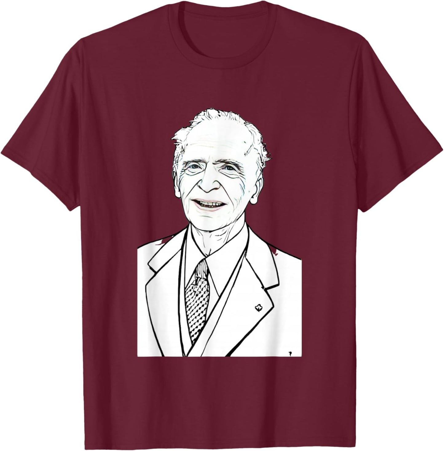 Joseph Murphy Portrait Subconscious Mind Retro Art T-Shirt - T-Shirt | Maroon