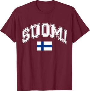 Finnland Finland Suomi Flagge T-Shirt - T-Shirt | Maroon