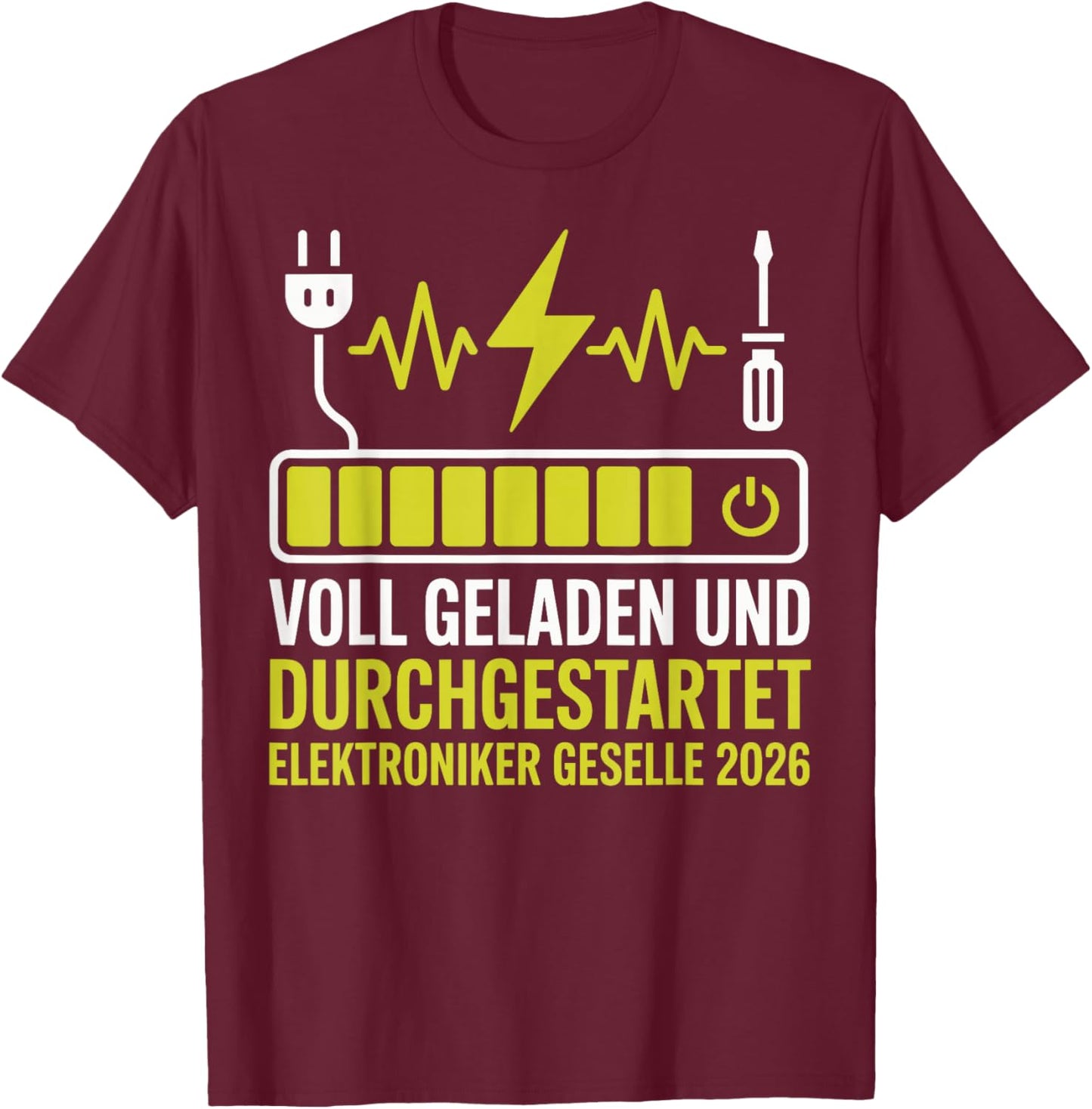 2026 for Electricians Training Passed Companion Test T-Shirt - T-Shirt | Maroon