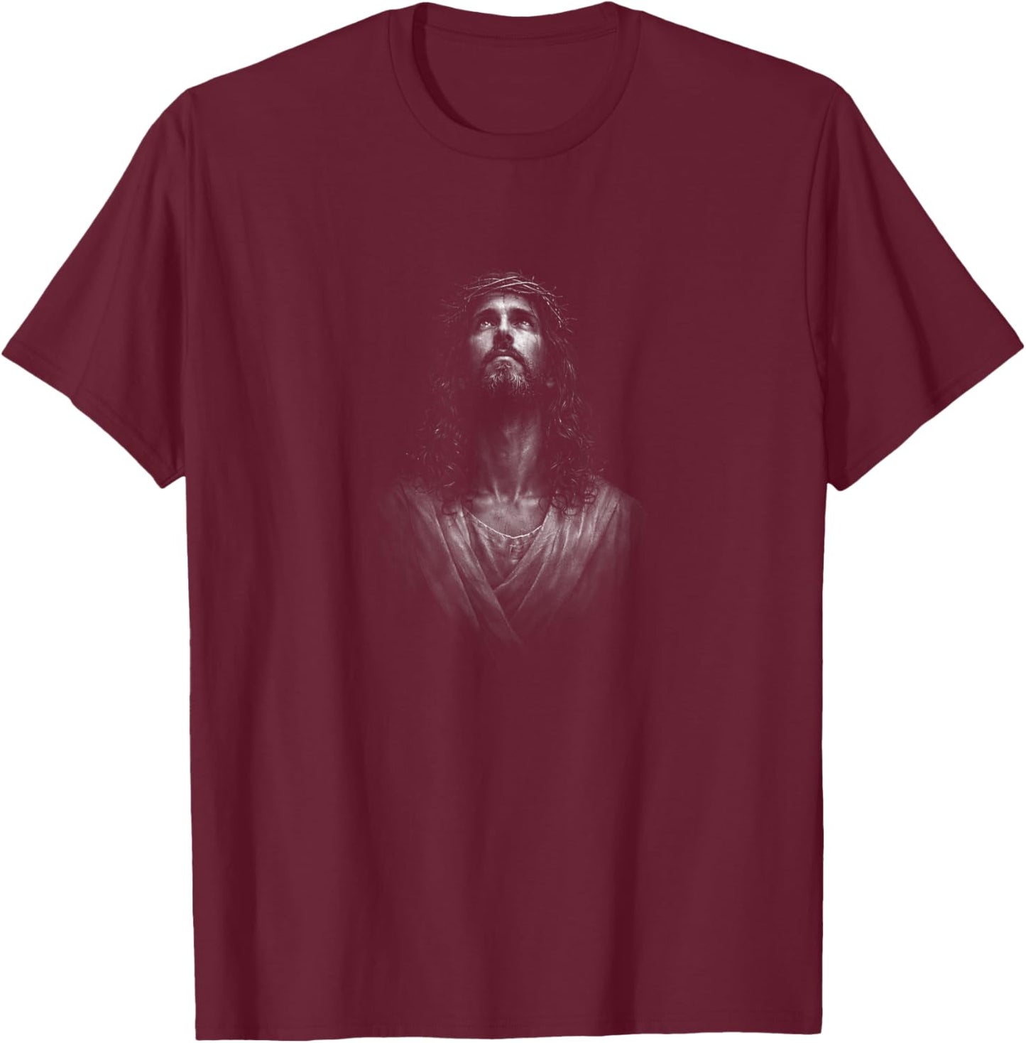 Jesus Christus Dornenkrone Retter Christlicher Glaube T-Shirt - T-Shirt | Maroon