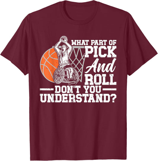 Wheelchair Basketball T-Shirt - T-Shirt | Maroon