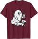 Funny Dachshund Ghost Halloween Spooky Season Weenie Dog T-Shirt - T-Shirt | Maroon