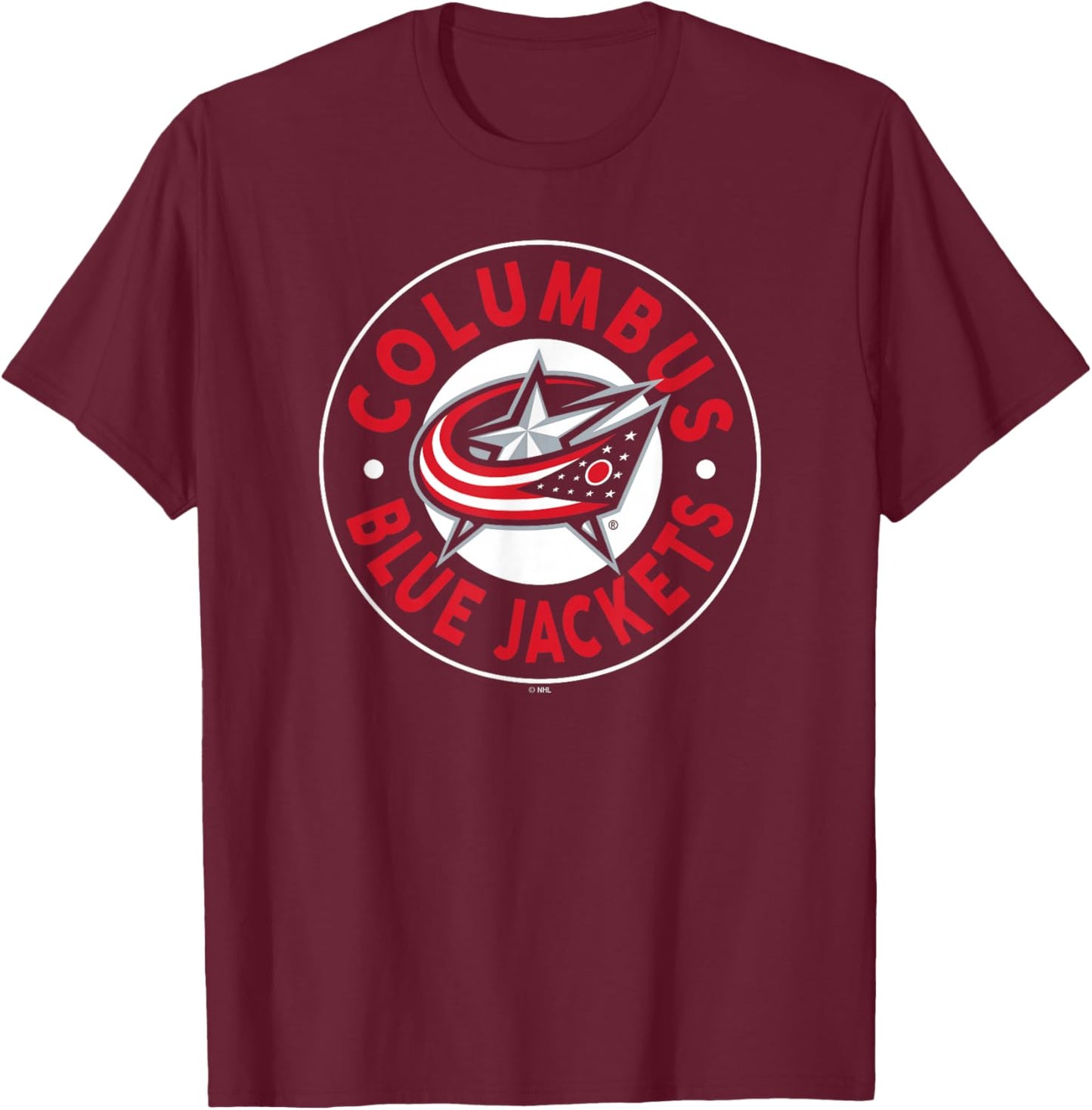 Columbus Blue Jackets Symbol Navy Officially Licensed T-Shirt - T-Shirt | Maroon