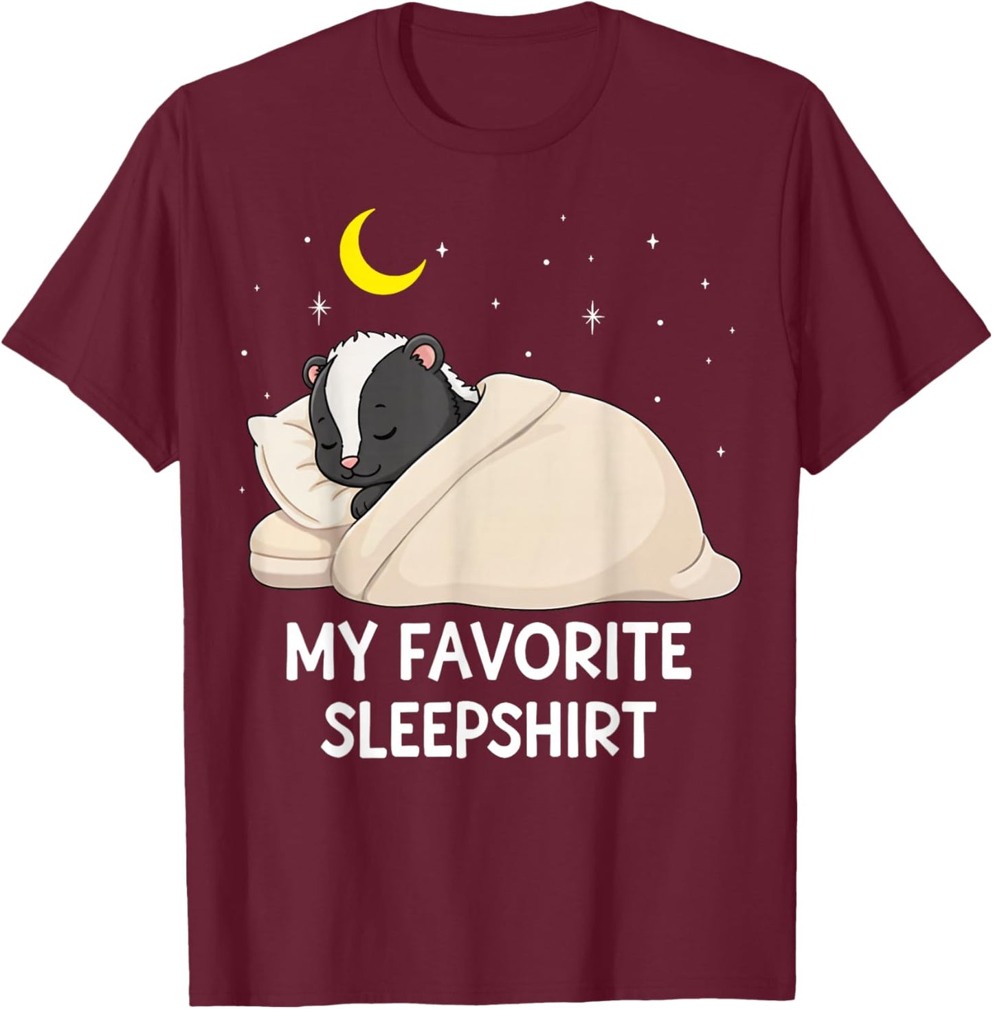 Funny Skunk Favorite Sleepshirt Pajama Zoo Boys Girls Kids T-Shirt - T-Shirt | Maroon