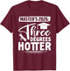 Master's Degree Master's 2026 Three Degrees Hotter Master's T-Shirt - T-Shirt | Maroon