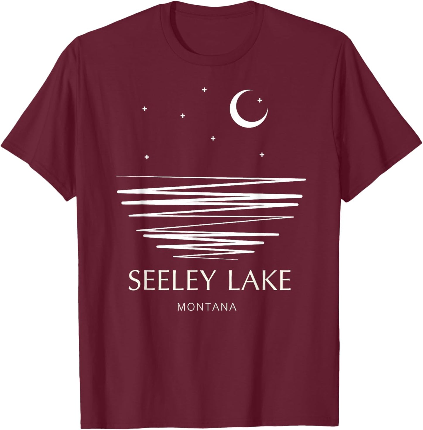 Seeley Lake Montana T-Shirt - T-Shirt | Maroon