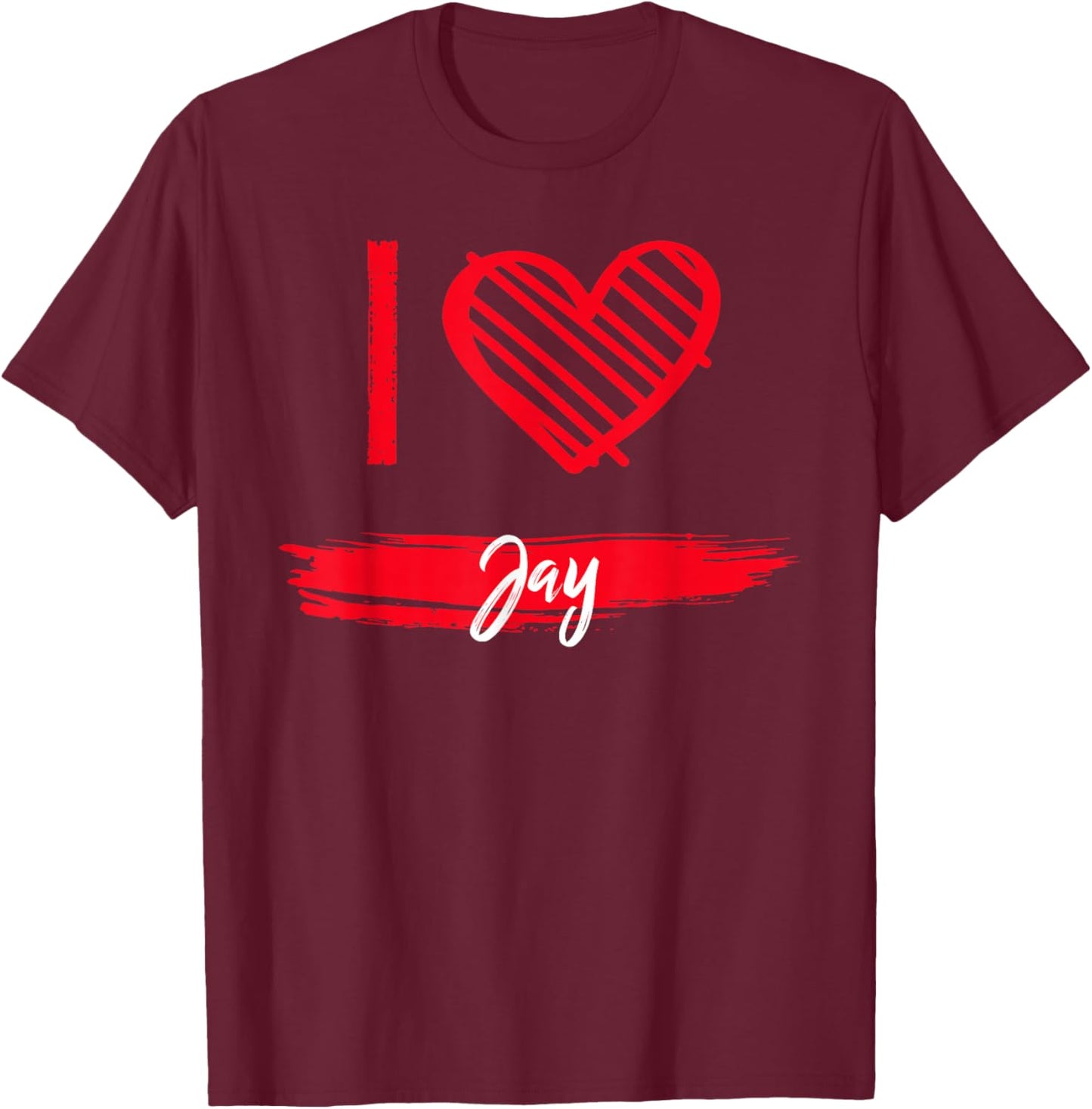 I Love Jay County I Heart Jay T-Shirt - T-Shirt | Maroon