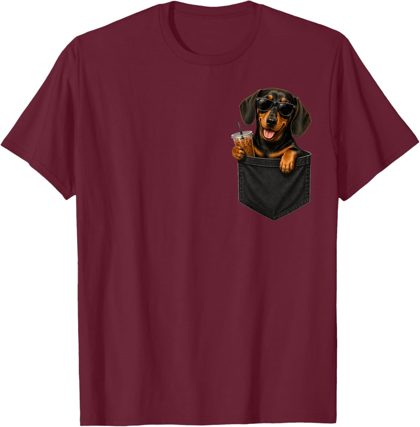 Cool Dachshund Coffee Bag , Women, Children T-Shirt - T-Shirt | Maroon