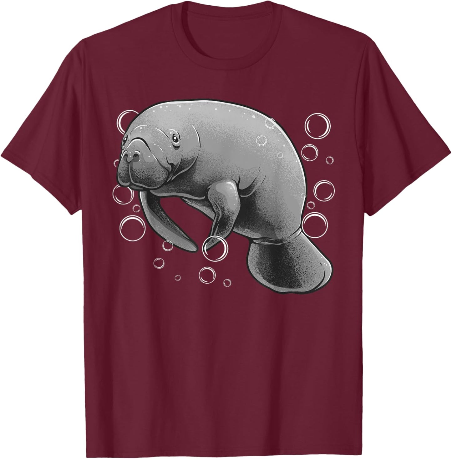 Manatee Design Women Boys Girl Sea Cow Lover Manatee T-Shirt - T-Shirt | Maroon