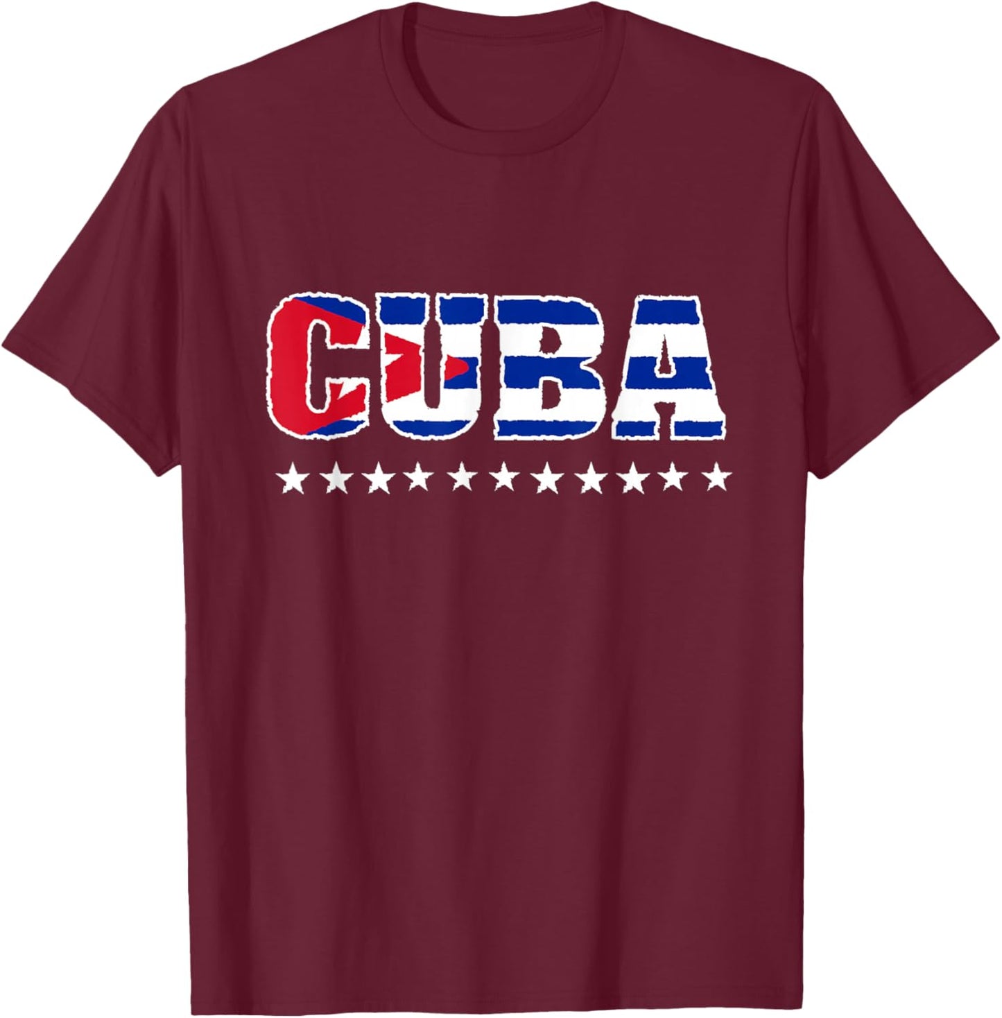 Patria Y Vida Cuba SOS Cuban Flag Free Cuba Libre T-Shirt - T-Shirt | Maroon