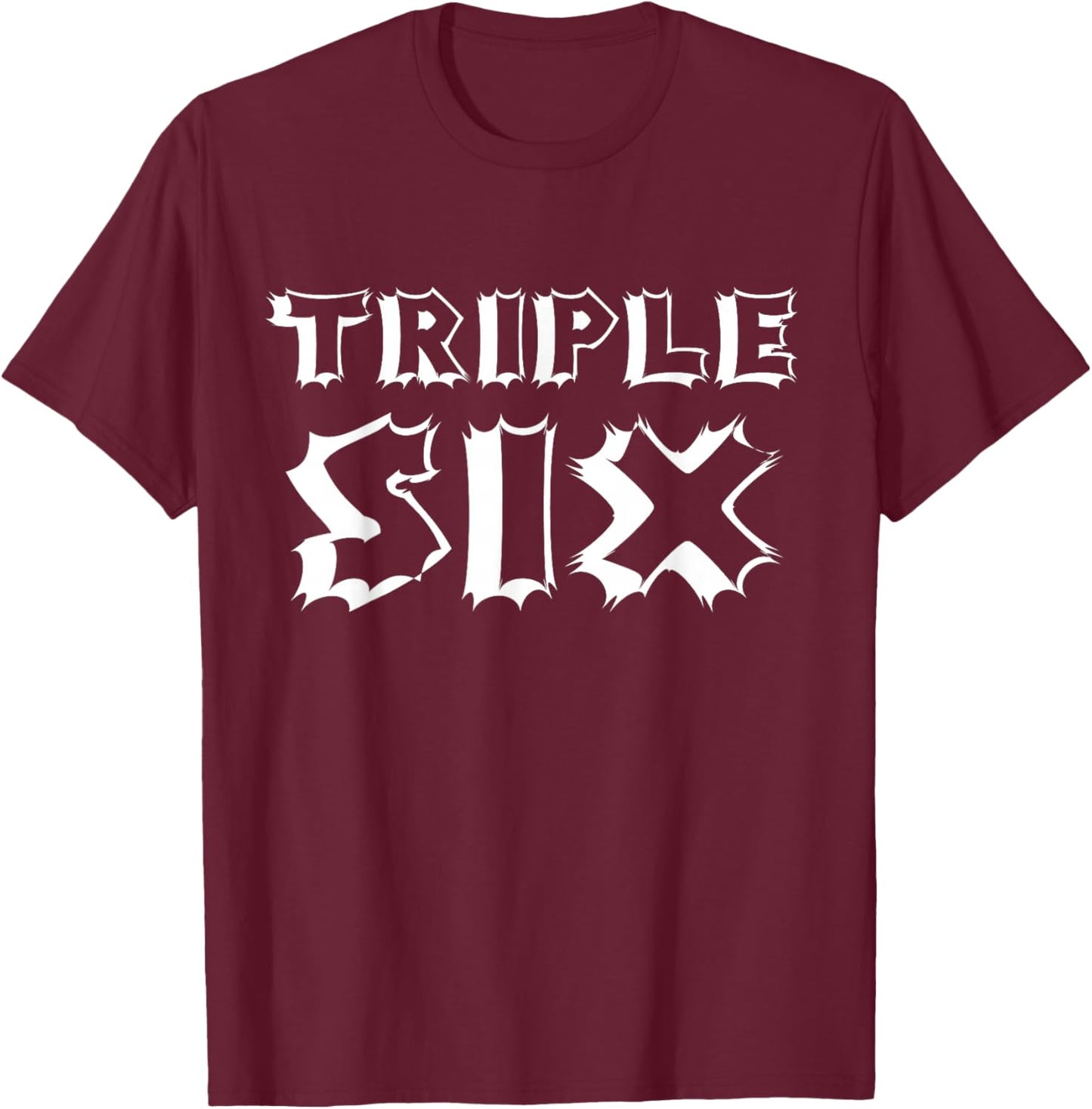 Triple Six 666 pour Toujours T-Shirt - T-Shirt | Maroon