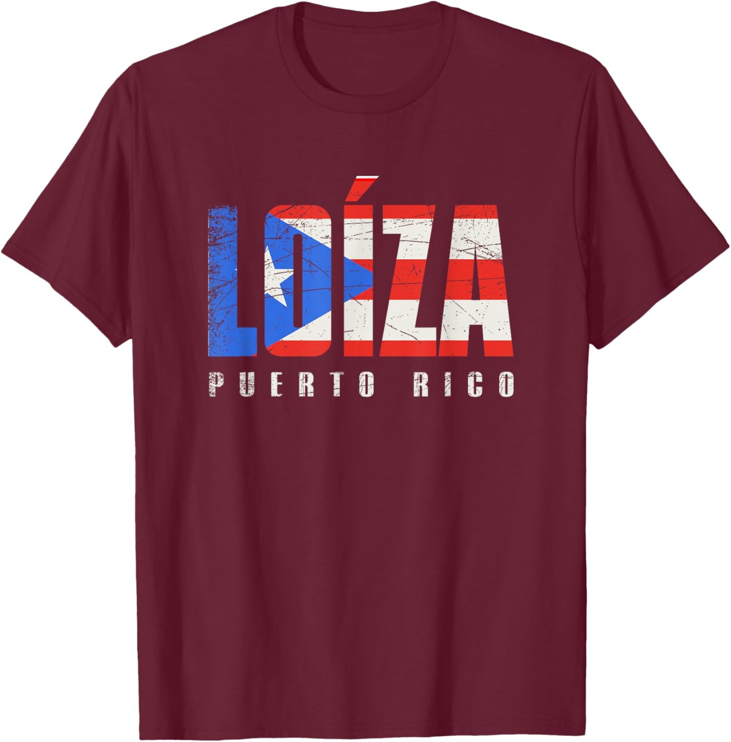 Puerto Rican flag Loíza Puerto Rico T-Shirt - T-Shirt | Maroon