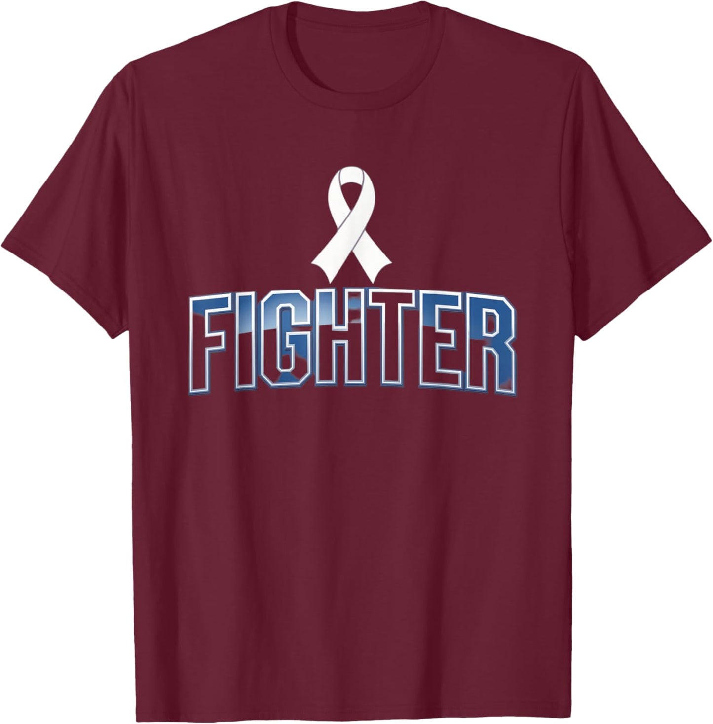 Lung Cancer Awareness Ribbon Support Squad T-Shirt - T-Shirt | Maroon