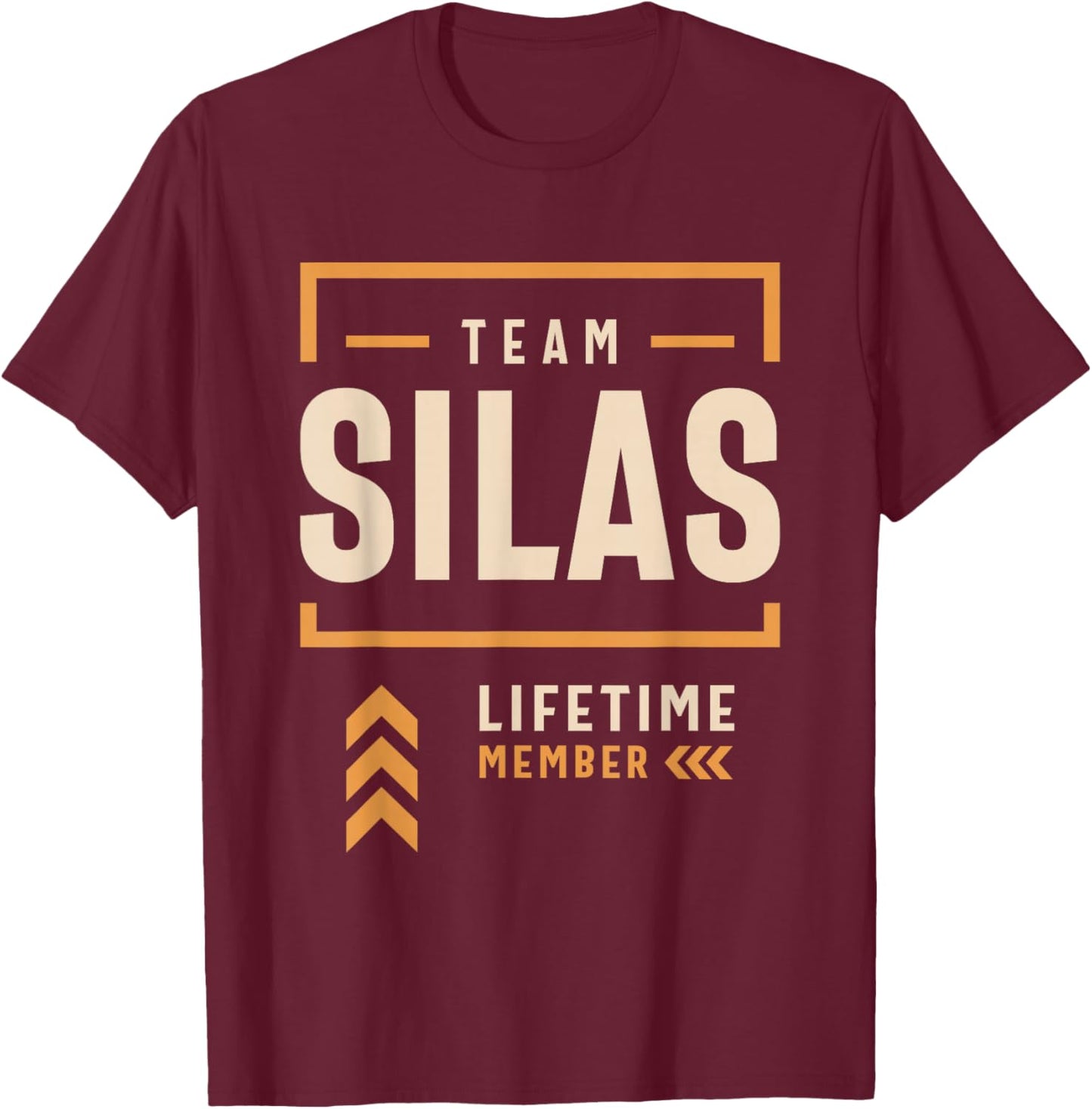 Team Silas Lifetime Member Funny Name Silas T-Shirt - T-Shirt | Maroon