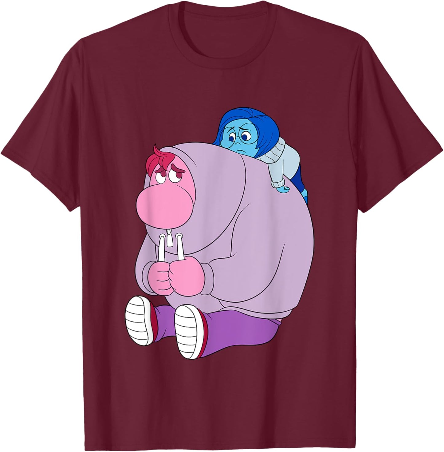 Disney Pixar Inside Out 2 Cute Sadness Embarrassment Poster T-Shirt - T-Shirt | Maroon