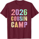 Kids 2026 Cousin Camp Family Vacation Crew Auntie Matching T-Shirt - T-Shirt | Maroon