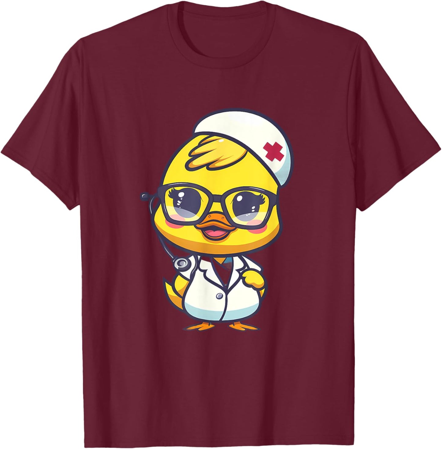 Rubber Duck Nurse Rubber Duck Doctor Healthcare Nursing T-Shirt - T-Shirt | Maroon