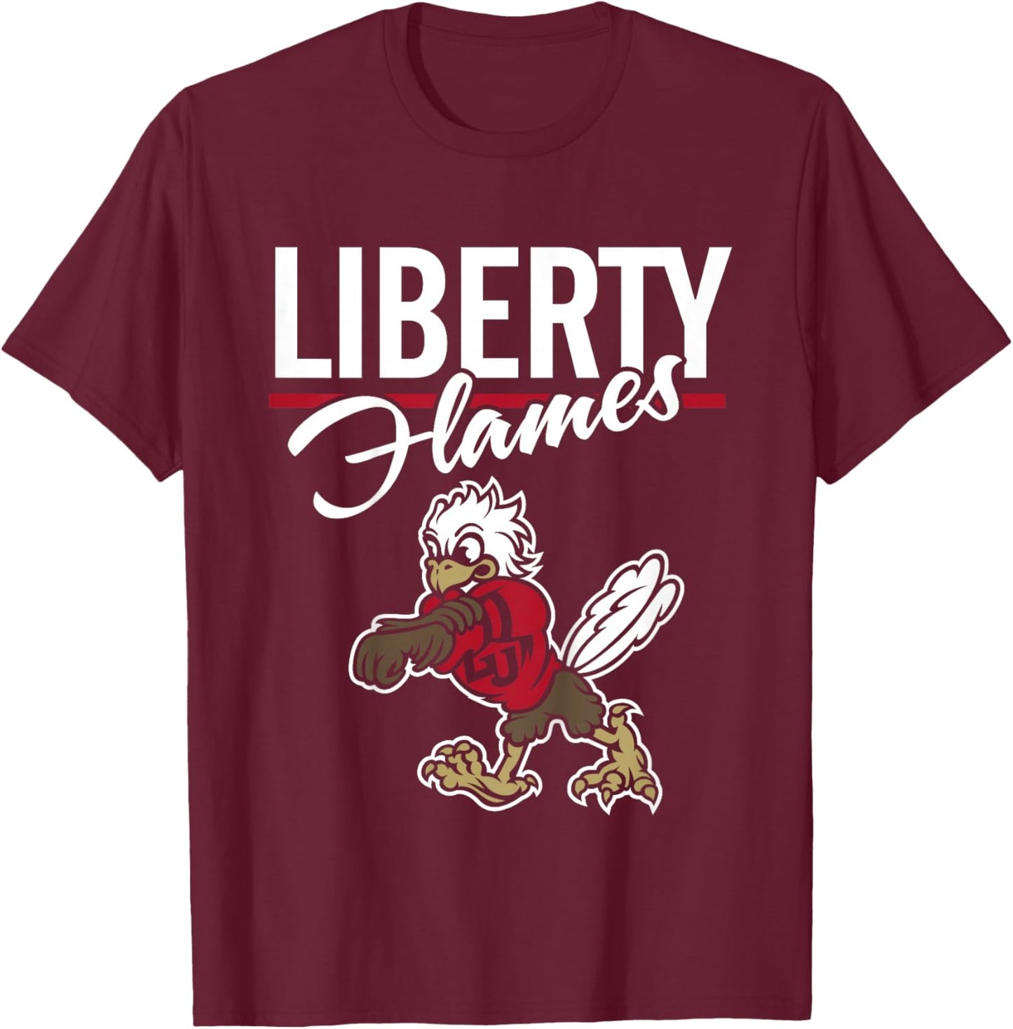 Kids Liberty Flames Kid's Mascot Navy Officially Licensed T-Shirt - T-Shirt | Maroon