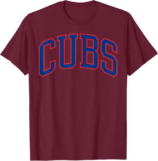 Cubs Vintage Design Men Women Kids T-Shirt - T-Shirt | Maroon