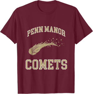 Penn Manor Comets Vintage High School Spirit Wear T-Shirt - T-Shirt | Maroon