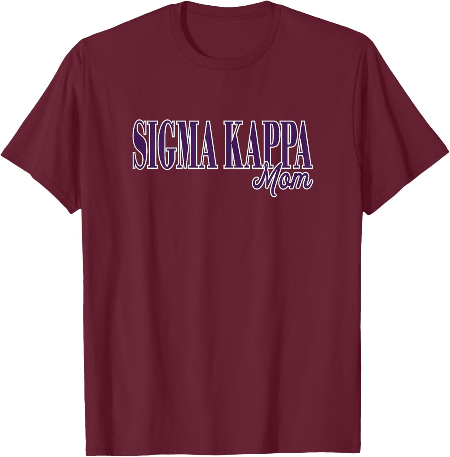 Sigma Kappa Officially Licensed Classic Mom T-Shirt - T-Shirt | Maroon
