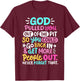 God Pulled You Out of the Pit Sobriety AA NA Recovery Women T-Shirt - T-Shirt | Maroon