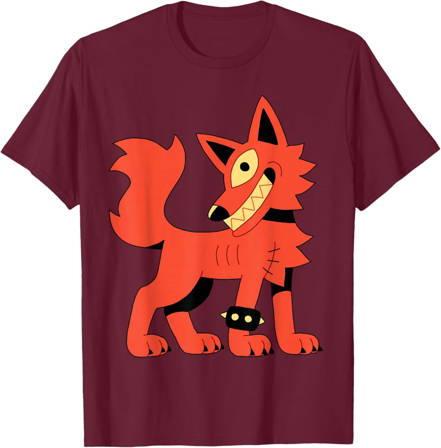 Eddie the One Eyed Wolf T-Shirt - T-Shirt | Maroon