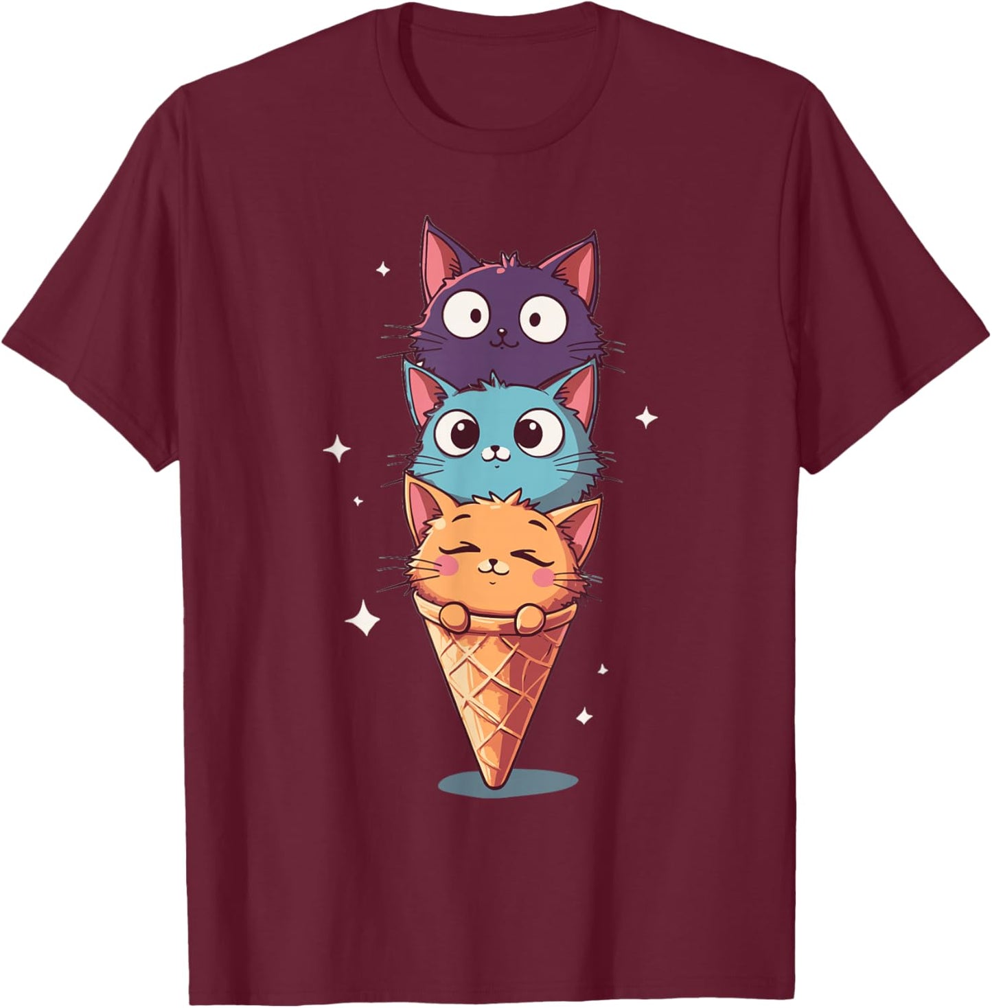Kawaii Funny Men Women Girls Kids T-Shirt - T-Shirt | Maroon