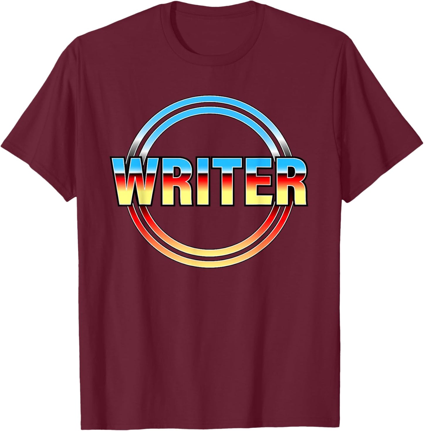 Writer Retro Style T-Shirt - T-Shirt | Maroon