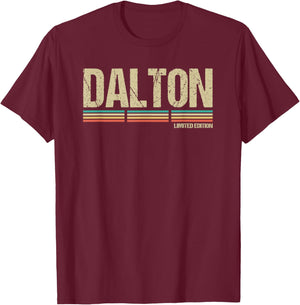 Dalton Family Name Retro Vintage Birthday T-Shirt - T-Shirt | Maroon