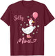 Silly Mimi Cute Goose Grandmother Family Matching Birthday T-Shirt - T-Shirt | Maroon