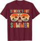 Retro School's Out for Summer Teacher Last Day of School T-Shirt - T-Shirt | Maroon