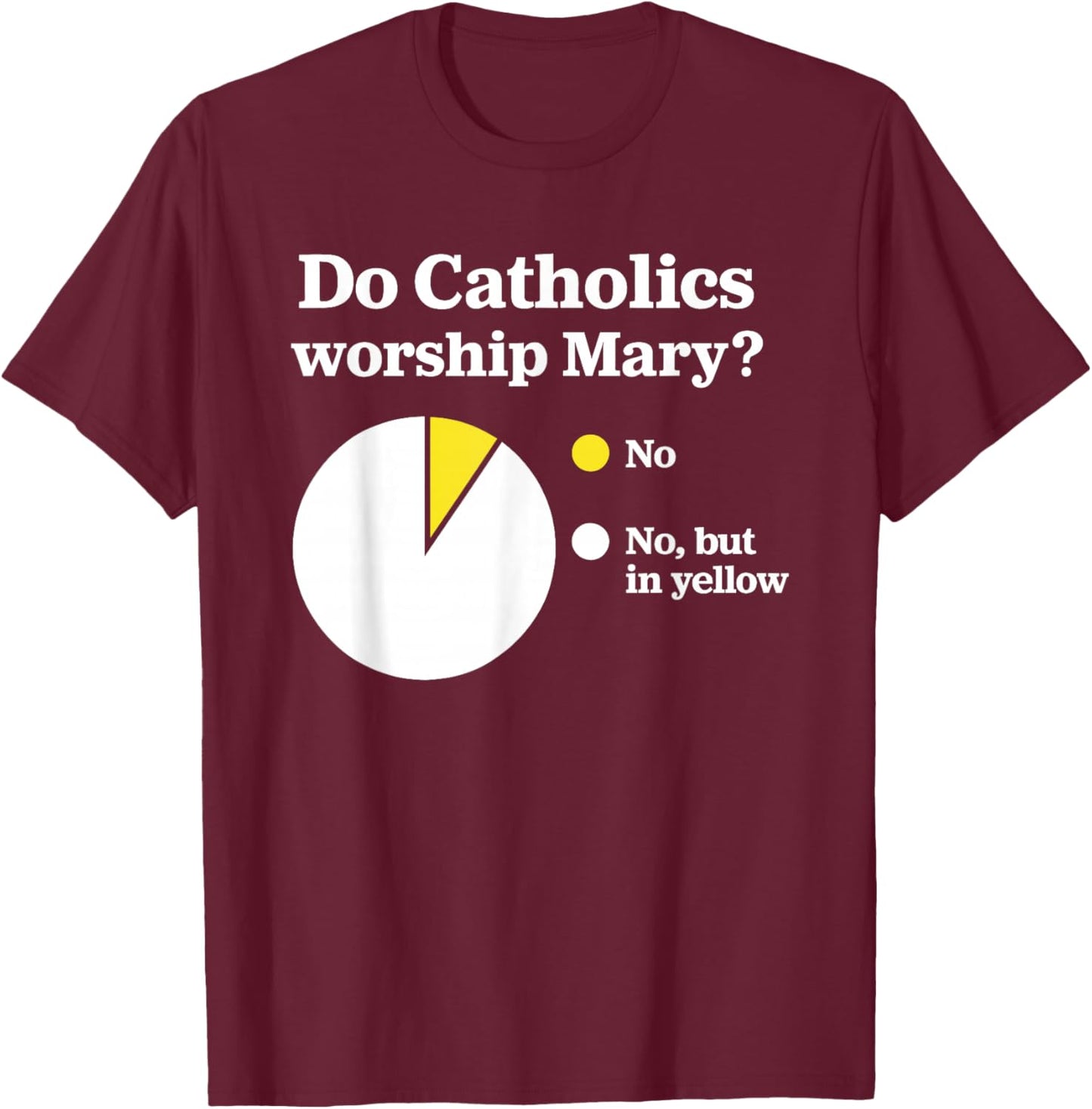 Do Catholics Worship Mary T-Shirt - T-Shirt | Maroon