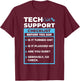 Tech Support Checklist Men's T Funny Sysadmin IT department T-Shirt - T-Shirt | Maroon