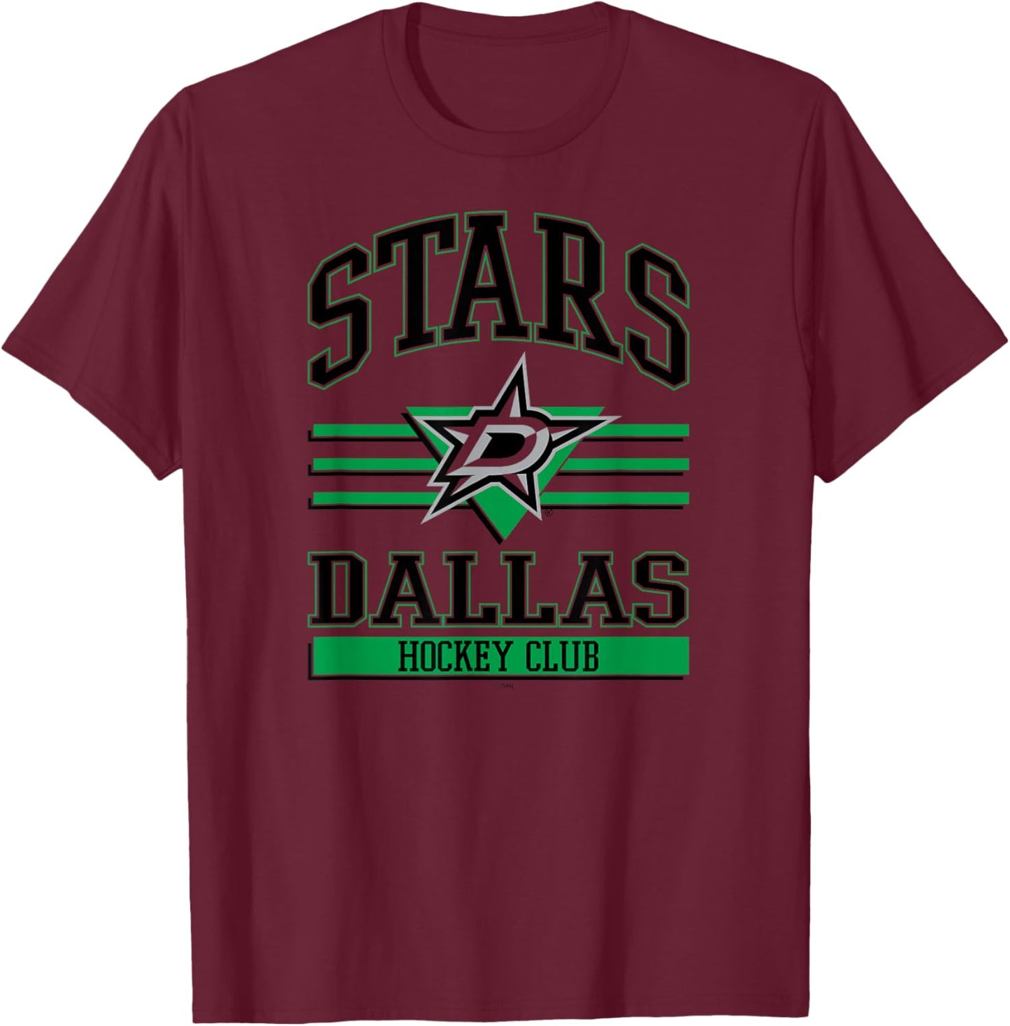 Dallas Stars Hockey Club White Officially Licensed T-Shirt - T-Shirt | Maroon
