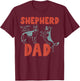 Vintage German Shepherd Dad Dog Lovers Owner Fathers Day T-Shirt - T-Shirt | Maroon