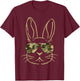 Bunny Ears Retro Vintage Sunglasses Funny Boys Easter Camo T-Shirt - T-Shirt | Maroon