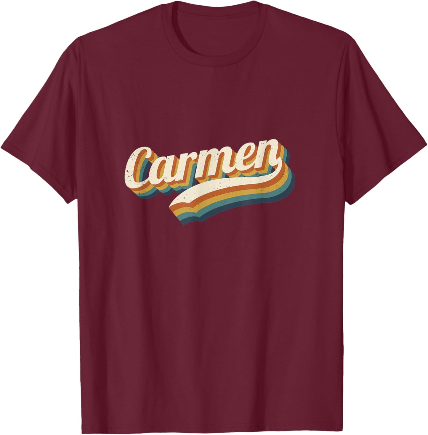 Vintage Carmen Personalized Name Carmen T-Shirt - T-Shirt | Maroon