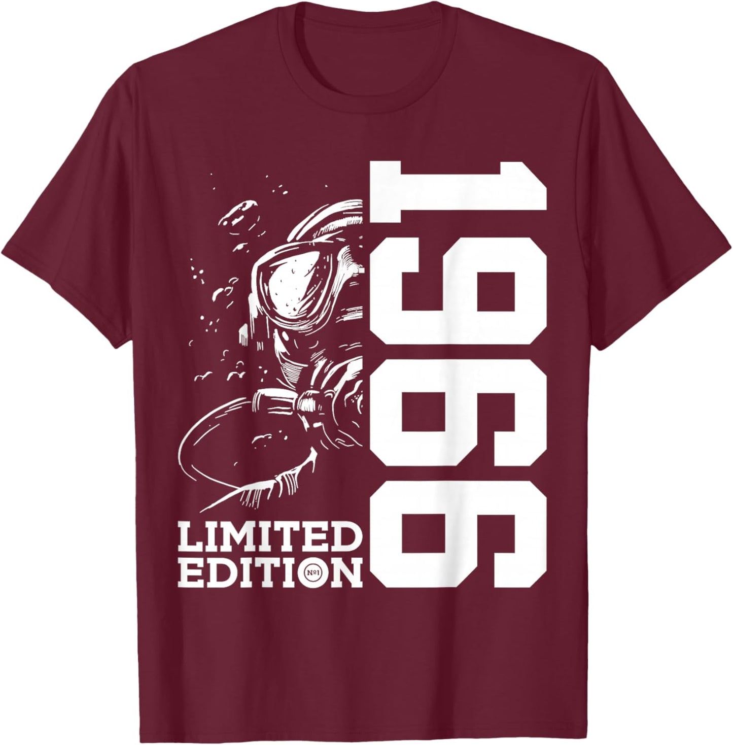 60 Ans de plongée en 1966 édition limitée Plongeur 60 Ans T-Shirt - T-Shirt | Maroon