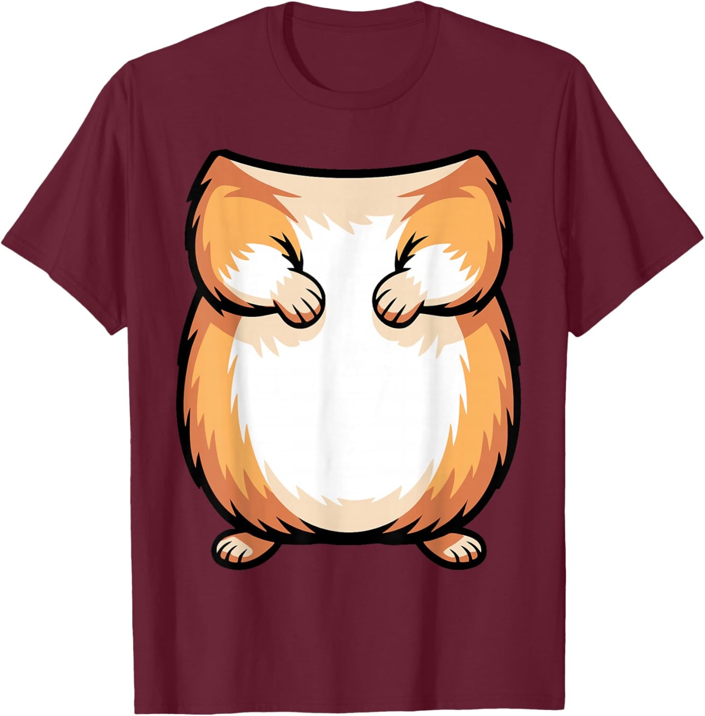 Hamster Shirt Adult Kids Men Women Brown Hamster Costume T-Shirt - T-Shirt | Maroon