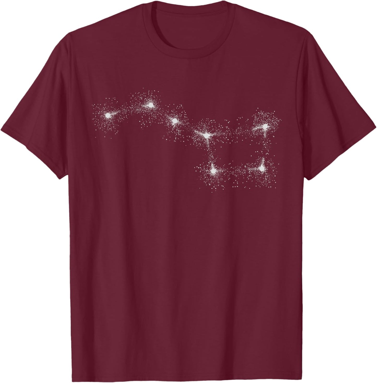 Big Dipper | Great Bear Ursa Major Constellation Star Map T-Shirt - T-Shirt | Maroon