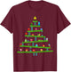 8 Bit Retro Gaming Christmas Tree T-Shirt - T-Shirt | Maroon